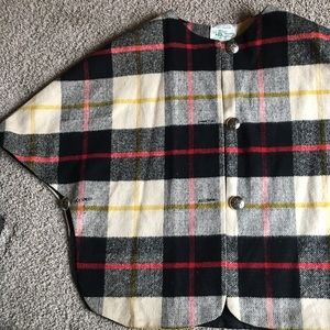 Vintage plaid cape